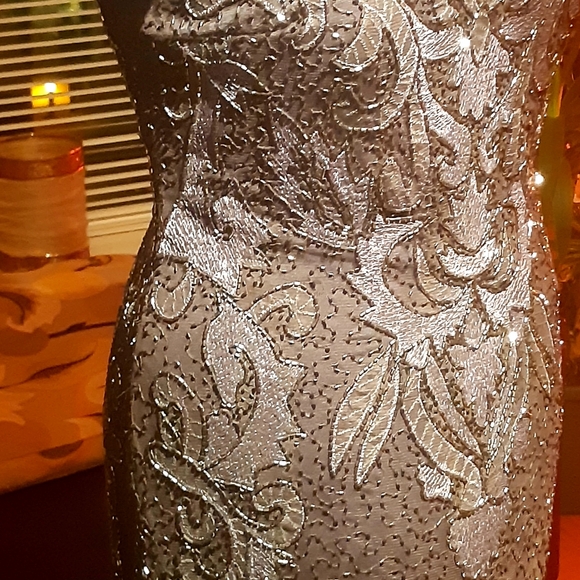 Gorgeous beaded gown, elegant yet contemporary, perfect for MOB, wedding, etc. - Picture 15 of 16